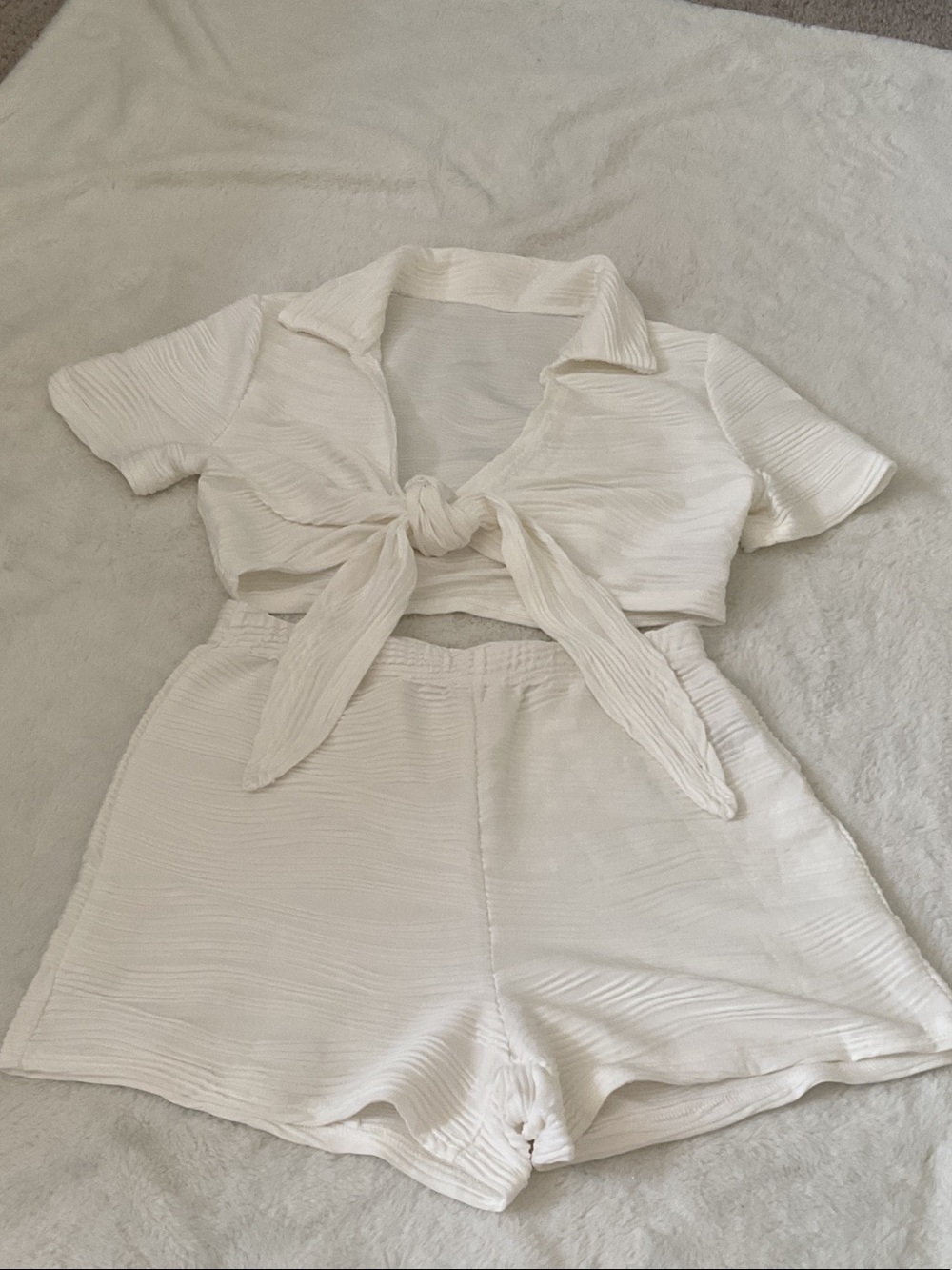 SHEIN women’s 2 pc set white. NWOT